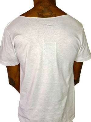 Men T-Shirt "Tartan Logo" White by Brit Boss - Brit Boss 