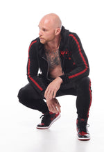Men Tracksuit Black with Red Roses by Project x Paris - Brit Boss 