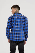 Oversized Blue Check Shirt available in United States, Find GFN at Fresh Clothing DC Store located in Washington DC, Dupont Circle. Buy online. Blue Fashion Shirts for Men, casual fashion and street fashion.