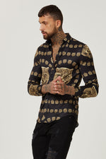 Versace Style Satin Shirt for man Hermano Men Shirts