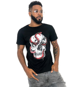 Man Black Fit Skull T-Shirt by Brit Boss - Brit Boss 