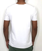 Man High Quality Distressed Cotton T-Shirt White - Brit Boss 