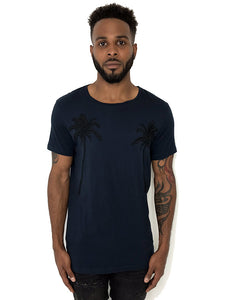 Men T-Shirt Palm Tree Navy by Religion UK - Brit Boss 