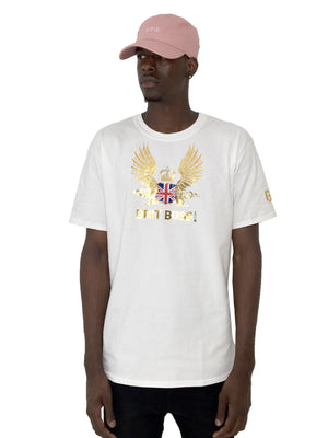 Men T-Shirt "Gold Wings Logo" by Brit Boss - Brit Boss 