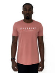 Men T-Shirt Distrikt Pink Short Sleeve - Brit Boss 