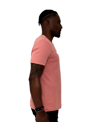 Men T-Shirt Distrikt Pink Short Sleeve - Brit Boss 