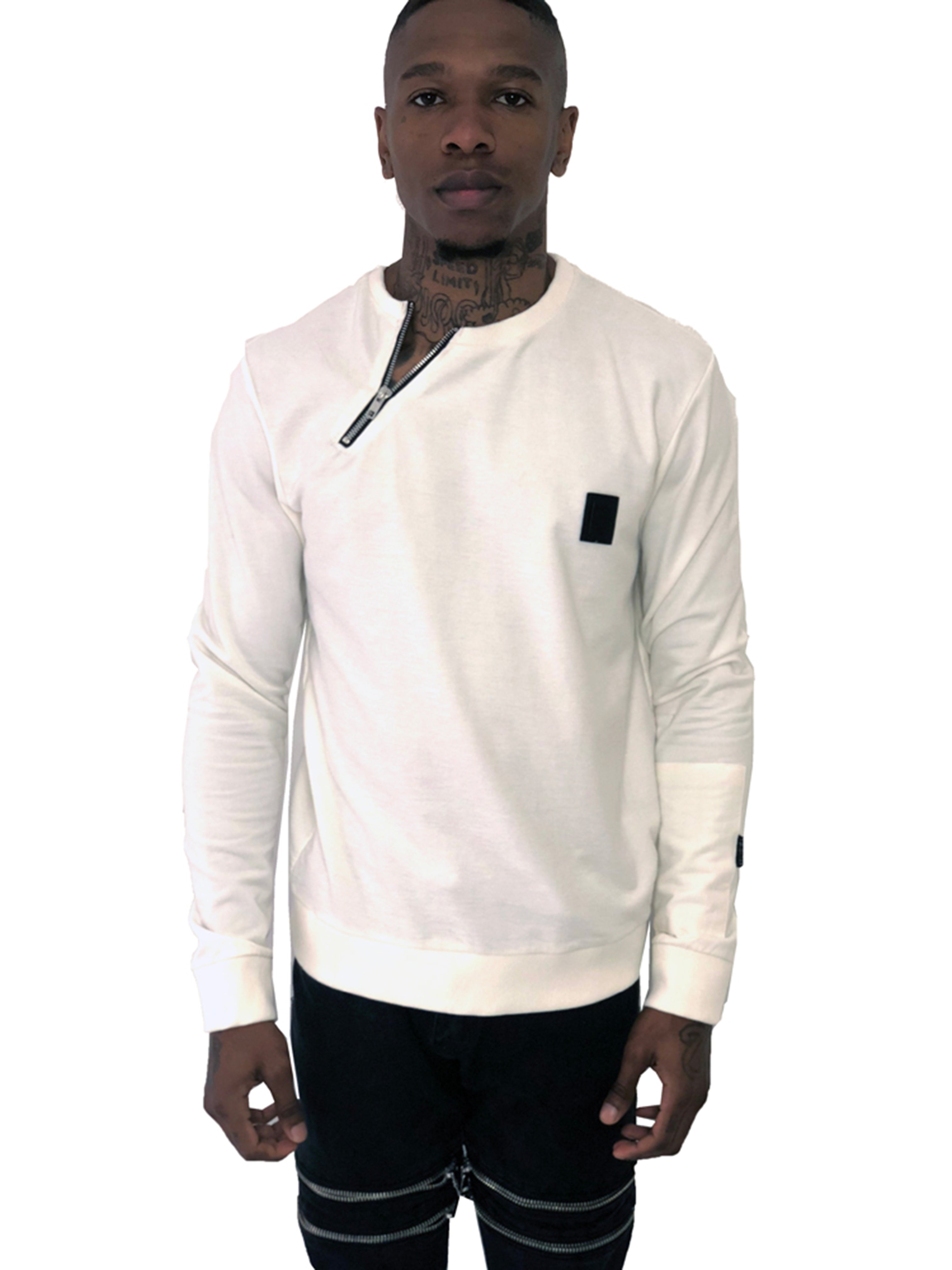 Honoray Off White Sweater with Side Zipper by Religion, U.K. - Brit Boss 