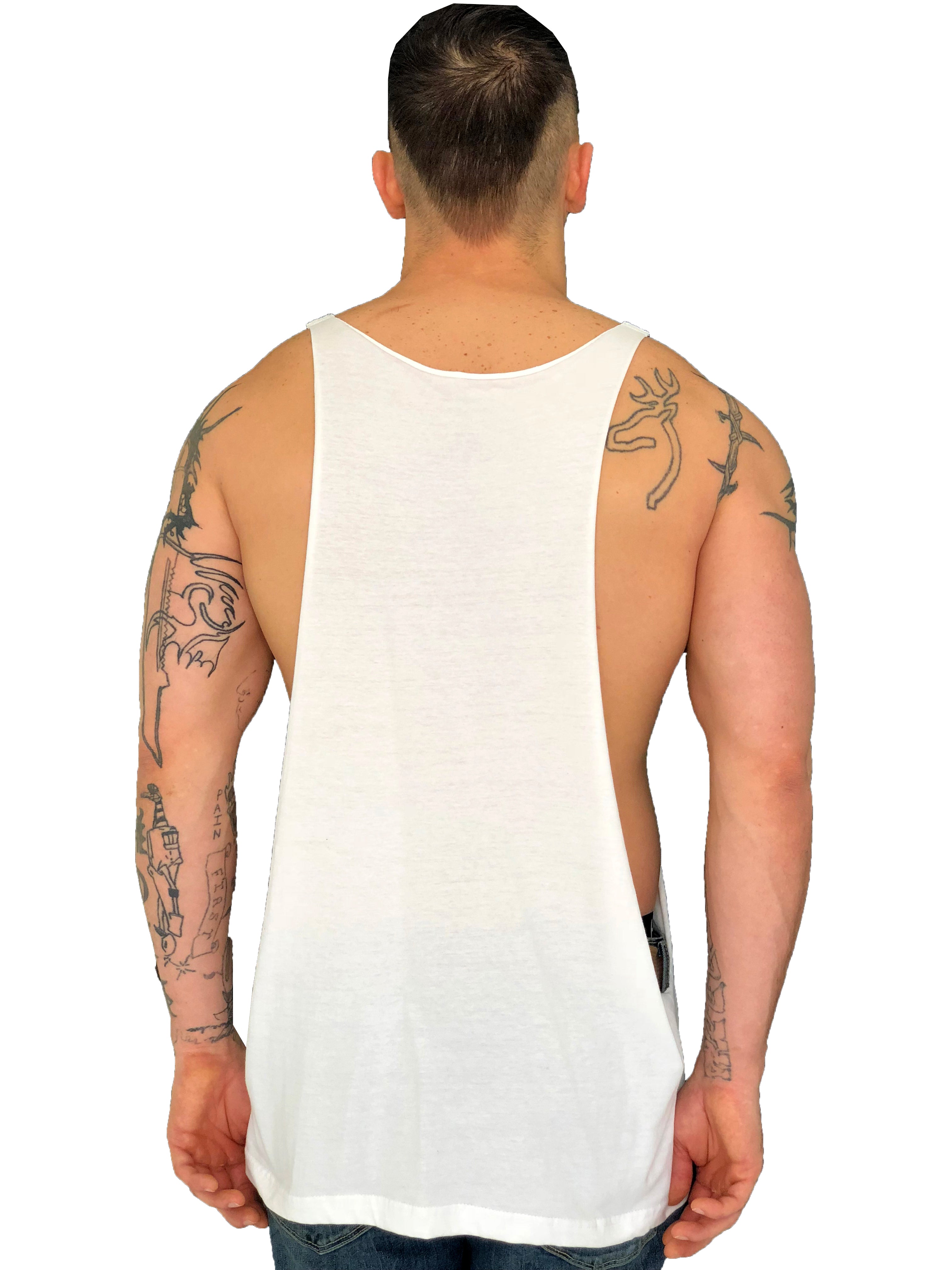Men Tank top "Face"  Messy Make Up White by iacobuccyounes Italy Raw - Brit Boss 