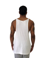 Men Tank Top "Snake Tongue" White by iacobuccyounes Italy - Brit Boss 