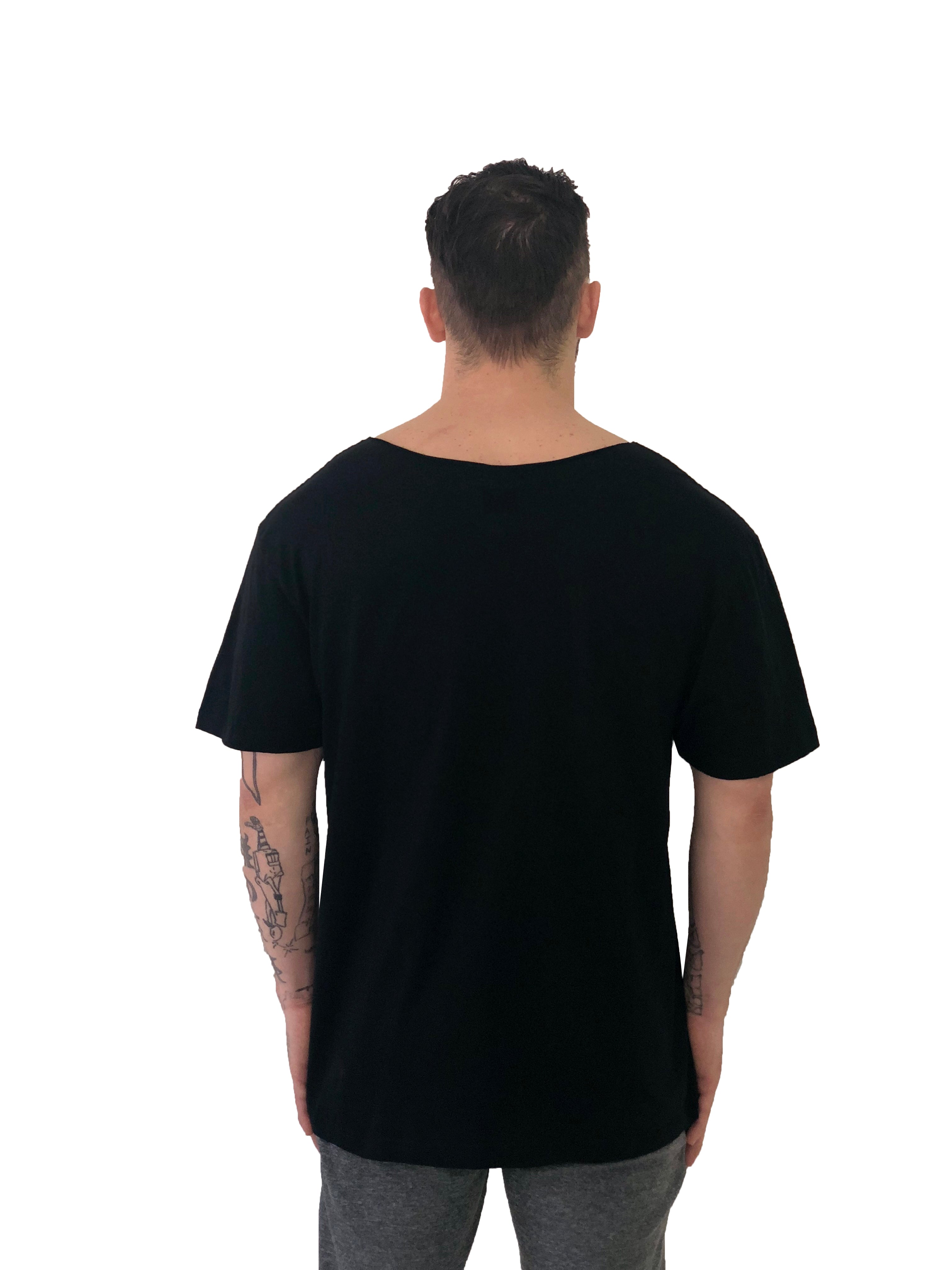Men T-Shirt A True Love Story Black Cotton by iacobuccyones Italy - Brit Boss 