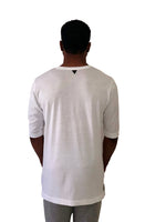 Men Short Sleeve Cotton White Tee w/Pocket Label 19 - Brit Boss 