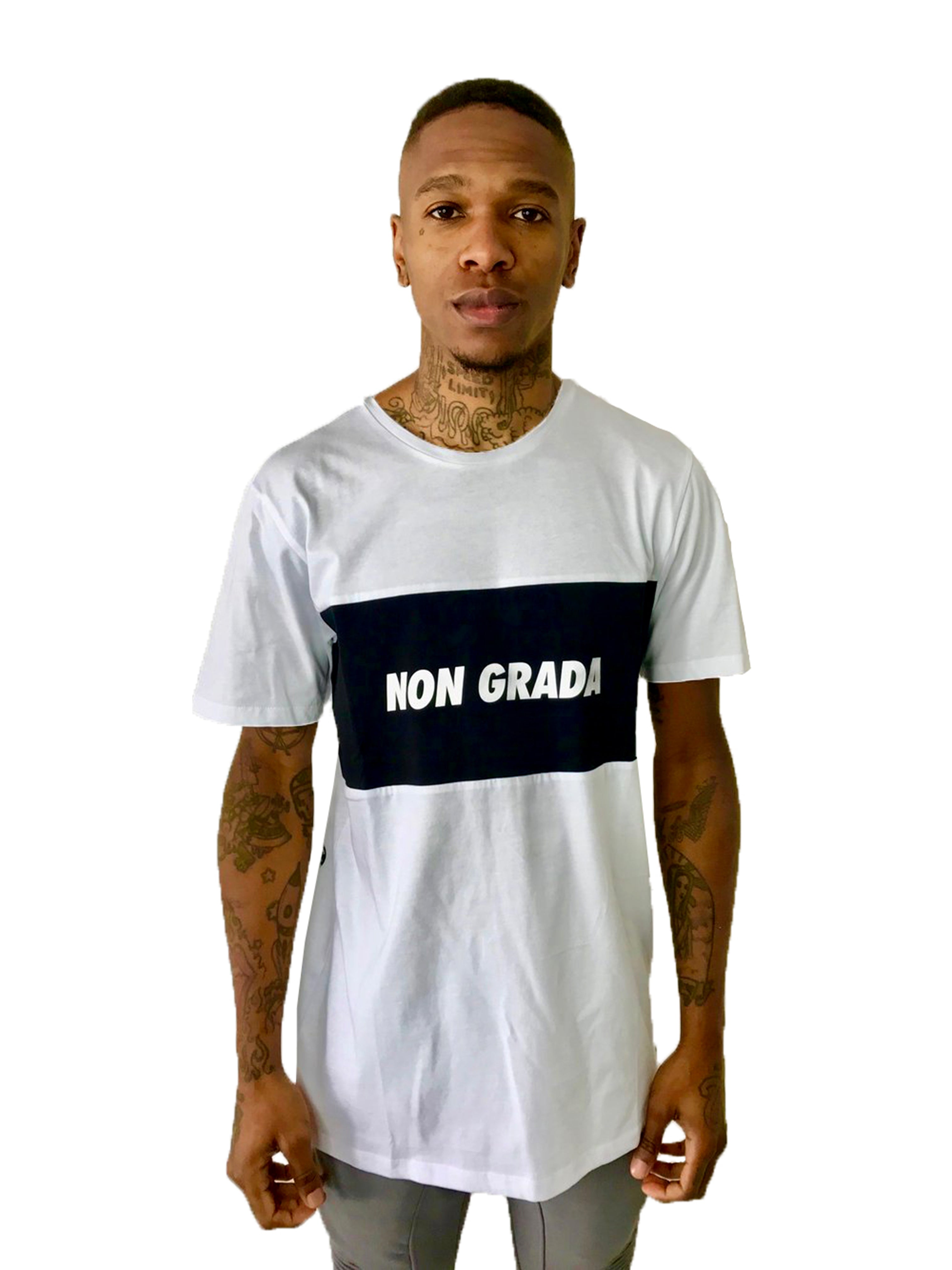 Men T-Shirt Non Grada Color Block White by Non Grada - Brit Boss 