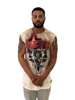Men T-Shirt "Fantastic" Sleeveless nude Tye Dye Graphic by Religion U.K. - Brit Boss 