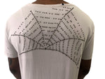 Men T-Shirt "Hollywood" Back Beaded Web White by Replay Italy - Brit Boss 
