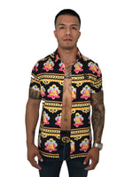 Men Button Up Shirt "Buddha Resort" by Project X Paris - Brit Boss 