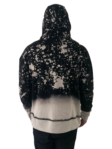 Bleached Black Stains Hoddie Sixth June FCDC Store glynn jones